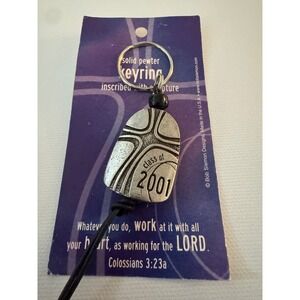 Bob Siemon Designs Class of 2001 Pewter Zipper Pull Keyring Colossians 3:23a
